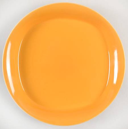 Round and Square Lemon Zest Salad Plate