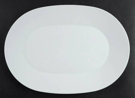 Format White 15" Oval Serving Platter
