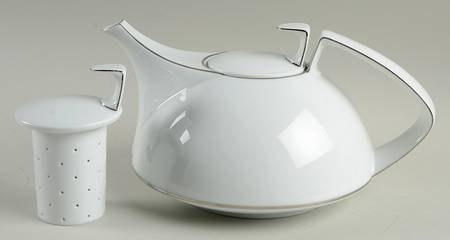 Tac 02 Platinum Teapot with Infuser & 2 Lids