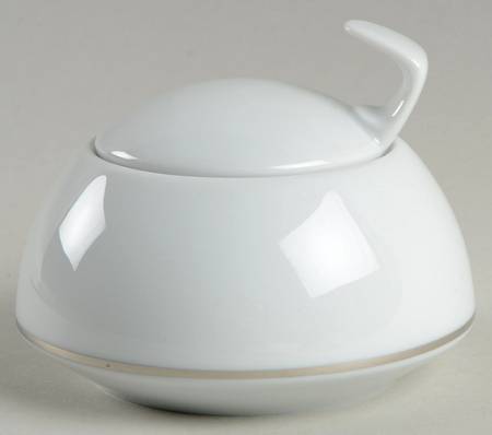 Tac 02 Platinum Sugar Bowl & Lid