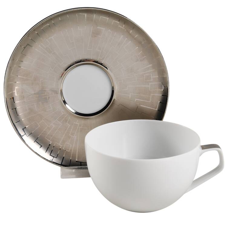 Tac 02 Skin Platinum Flat Cup & Saucer Set
