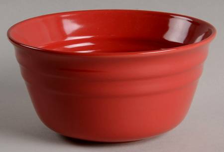 Double Ridge Red Coupe Cereal Bowl