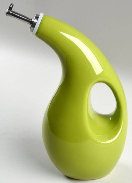 Double Ridge Green Apple Oil Jar & Drizzle Spout