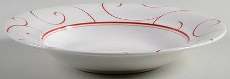 Panache Rouge Large Rim Soup Bowl