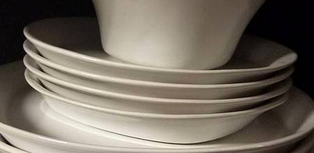 Round and Square Sugar Salad Plate