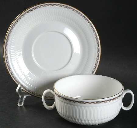 RD336 Flat Cream Soup Bowl & Saucer Set