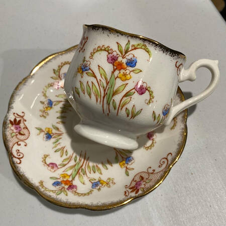 7722 Footed Cup & Saucer Set