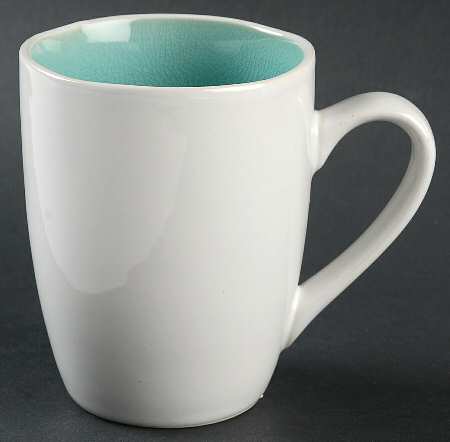 Crackle Glass Turquoise Mug