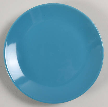 Teal Banded Salad Plate