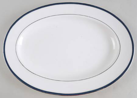 Signature Blue 14" Oval Serving Platter