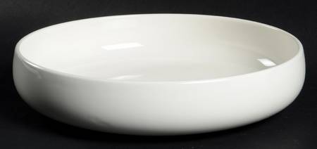 Mode White 10" Shallow Round Bowl