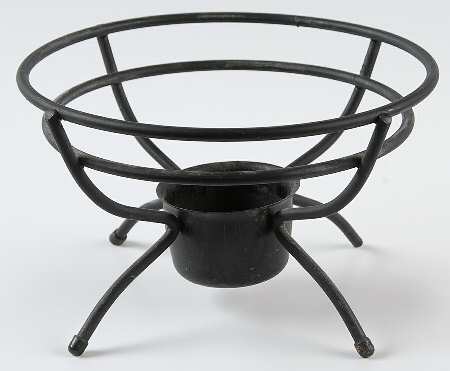 Red Wing Metal Stands Medium Black Warmer Stand w/Candle Cup