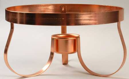 Red Wing Metal Stands Ex. Large Copper Warmer Stand w/Candle Cup