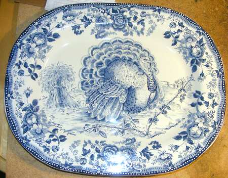 Tonquin Blue (Turkey Center) by Royal Staffordshire