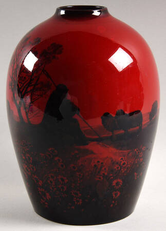 Flambe - Woodcut 7" Vase