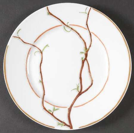 Nature White Dessert Luncheon Plate