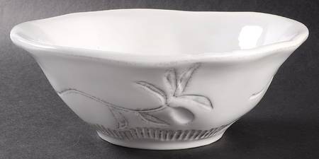 Enchanted Olive White Soup/Cereal Bowl