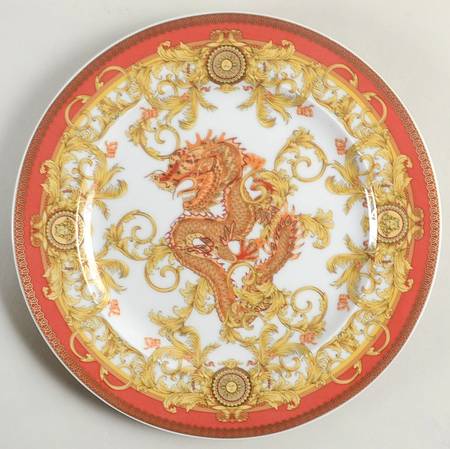 Asian Dream Salad Plate with 25th Anniversary Backstamp