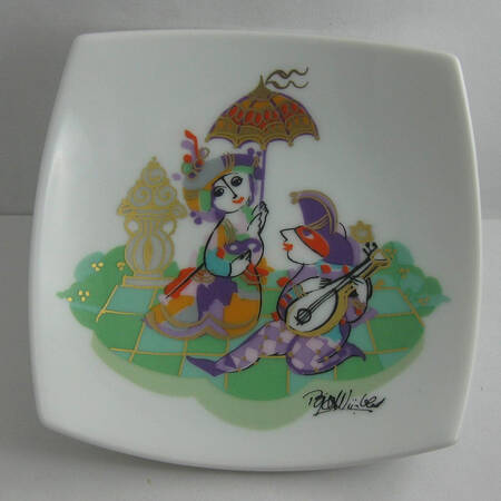 Thousand and One Nights White 5" Square Tray