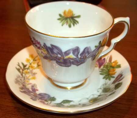 Flowers of the Year Cups and Saucers by Royal Doulton