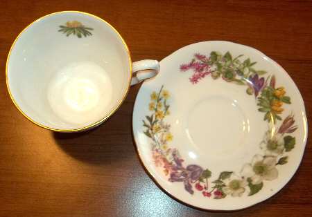 Flowers of the Year Cups and Saucers Saucer for Footed Cup