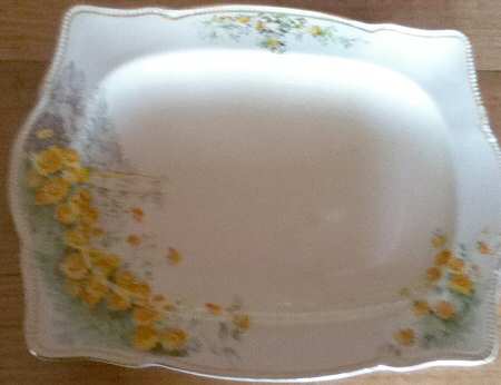 Yellow Morn Square Salad Plate