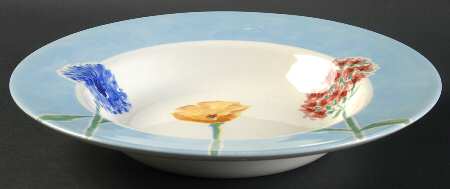Watercolour Large Rim Soup Bowl