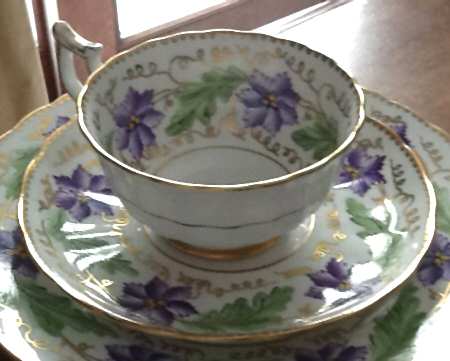 3961A Footed Cup & Saucer Set