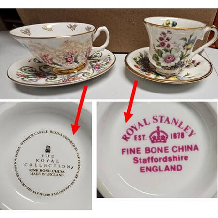Windsor Castle Footed Cup & Saucer Set