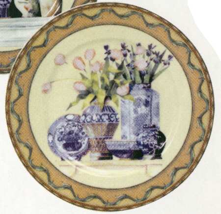 Oriental Bouquet Dessert/Pie Plate