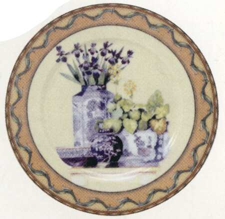 Oriental Bouquet Dessert/Pie Plate