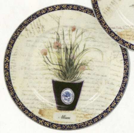 Aromatic Herbs Dessert/Pie Plate