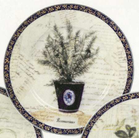 Aromatic Herbs Dessert/Pie Plate