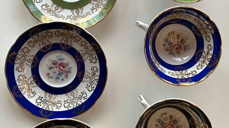 9206 Footed Cup & Saucer Set