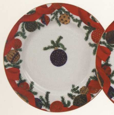 Christmas Ribbon Dessert/Pie Plate