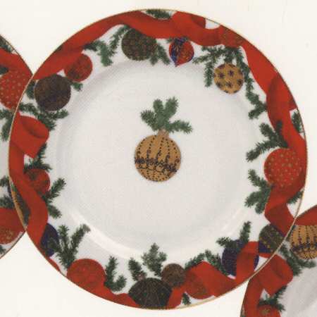 Christmas Ribbon Dessert/Pie Plate