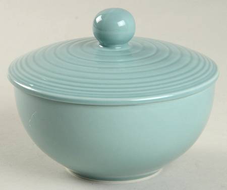 Maze Teal Sugar Bowl & Lid