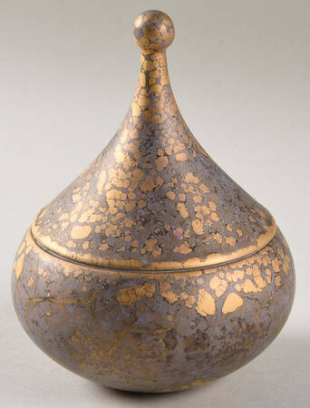 Gold Fire 3" Round Box & Lid