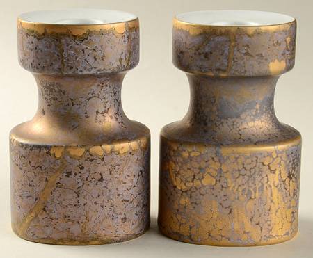 Gold Fire 5" Candlestick - Set of 2