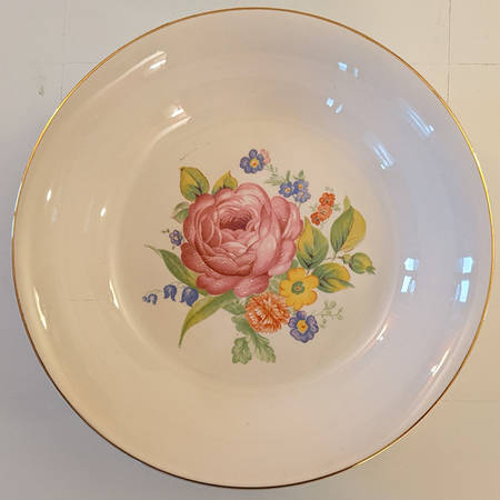 Maroon Rose Coupe Soup Bowl