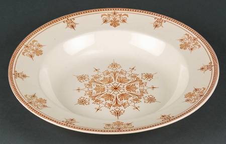 Versailles Brown Large Rim Soup Bowl