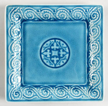 Moroccan Medallion (No Trim) Square Salad Plate