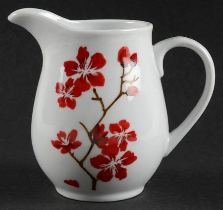 Red Cherry Blossom Creamer