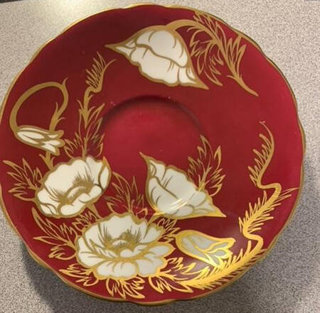 8504 Red Saucer for Footed Cup