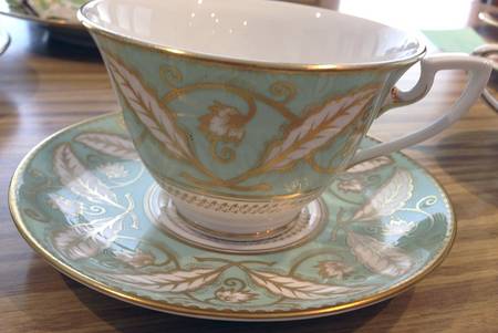 Ettrick Green Footed Cup & Saucer Set