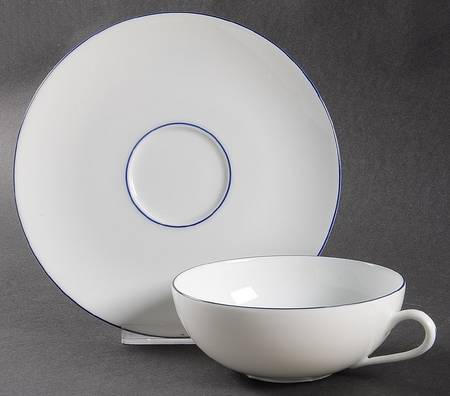 Monceau Ultramarine Blue Flat Cup & Saucer Set