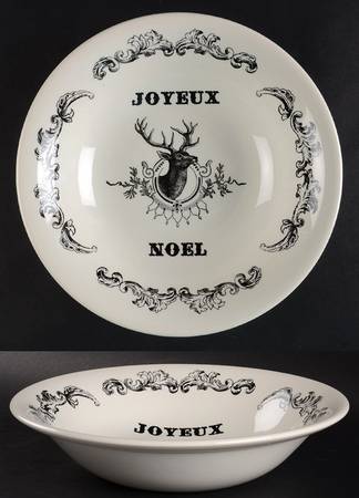 Joyeux Noel 10" Round Vegetable Bowl