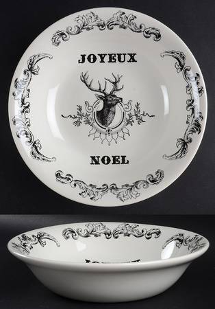 Joyeux Noel 9" Round Vegetable Bowl