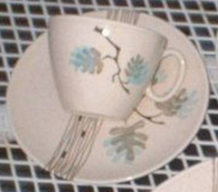 Rustic Flat Cup & Saucer Set