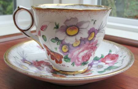 1841 Footed Cup & Saucer Set